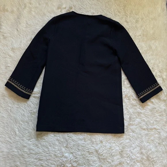 NWT NILI LOTAN Karine Embroidered Will and Silk Blend Tunic - Size 4 - Picture 6 of 9